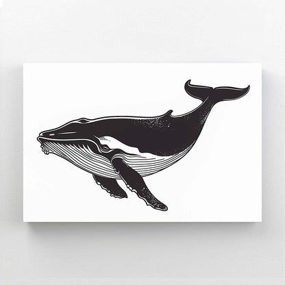 Whale Black And White Art