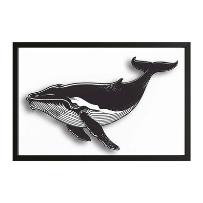 Whale Black And White Art
