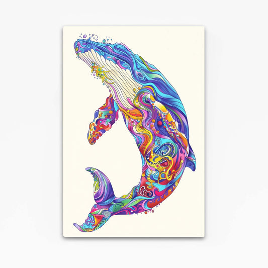Whale Colorful Art