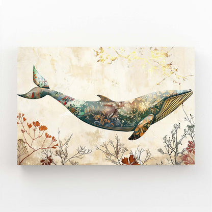 Whale Floral Art