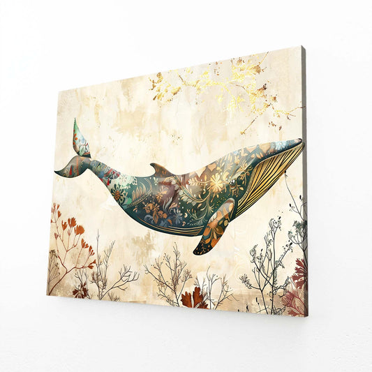 Whale Floral Art