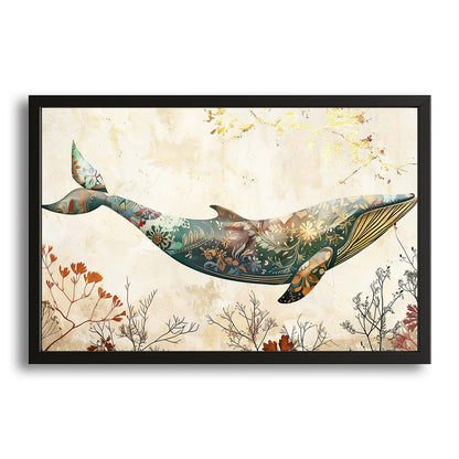 Whale Floral Art