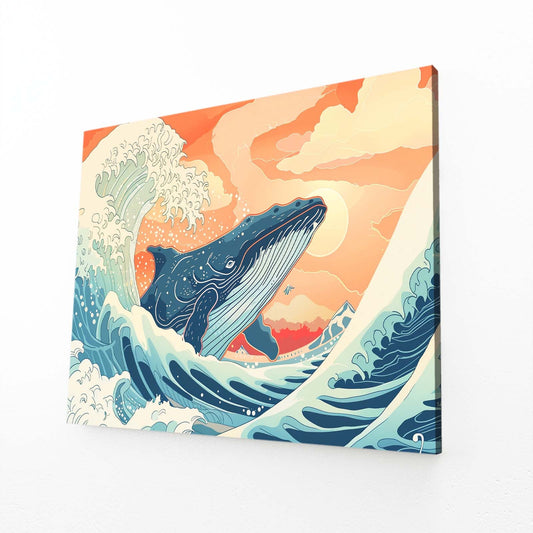 Whale Jumping Out Of Water Art