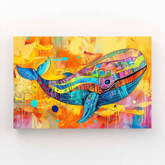 Whale Mosaic Pop Art
