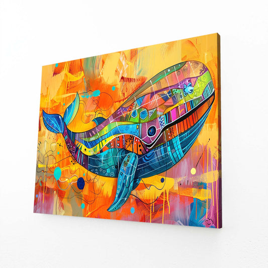 Whale Mosaic Pop Art