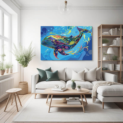Whale Watercolor Art