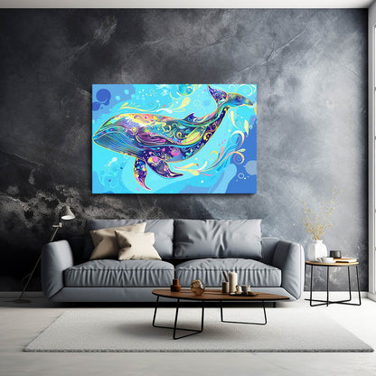 Whale Watercolor Art