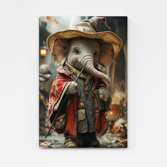 Whimsical Wizard Elephant Art