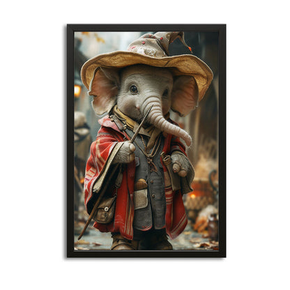 Whimsical Wizard Elephant Art