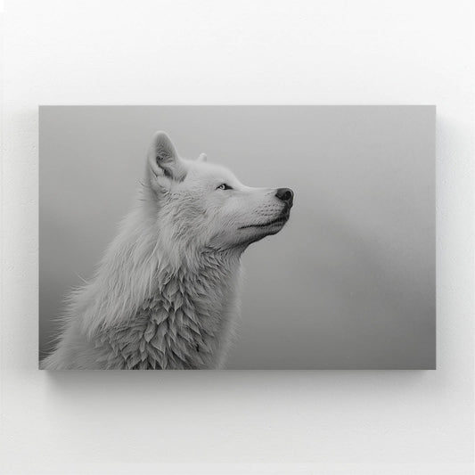 White And Black Wolf Wall Art