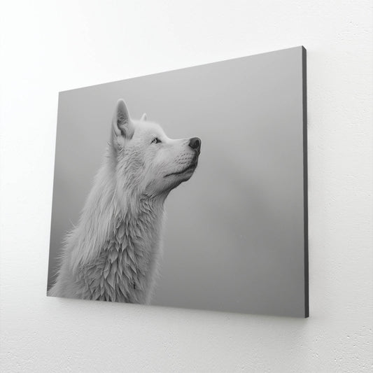 White And Black Wolf Wall Art