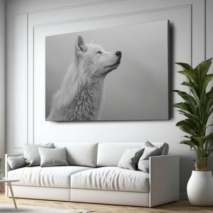 White And Black Wolf Wall Art