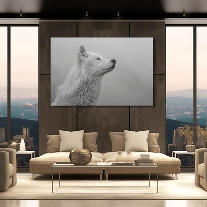 White And Black Wolf Wall Art