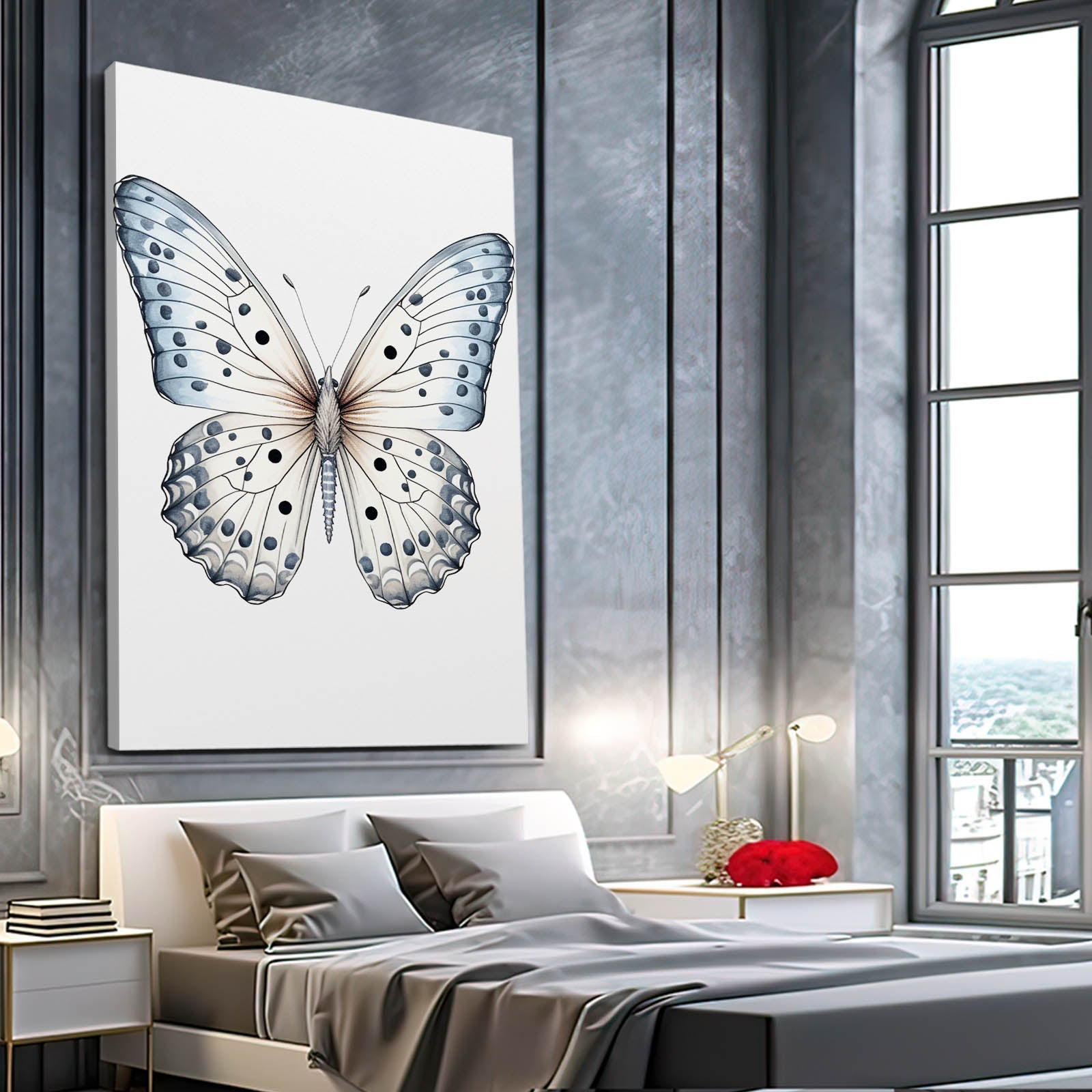 White Butterfly Wall Art