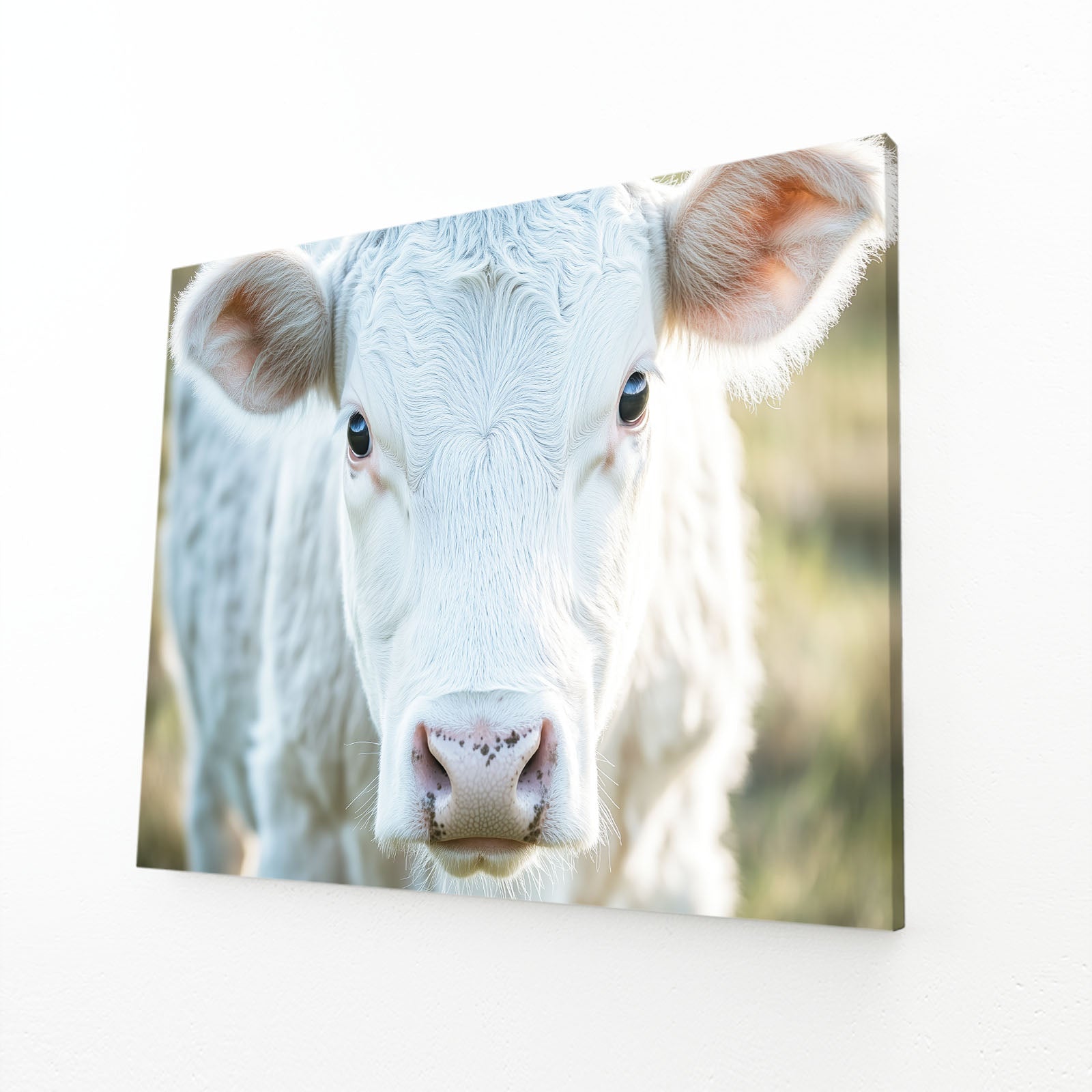 White Cow Prints – angled canvas view on white background