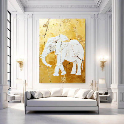 White Elephant Kintsugi Art