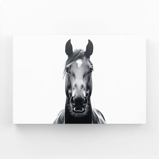 White Horse Canvas – angled canvas view on white background