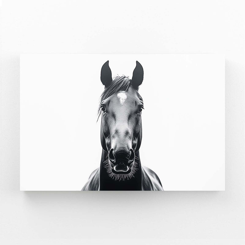 White Horse Canvas – angled canvas view on white background