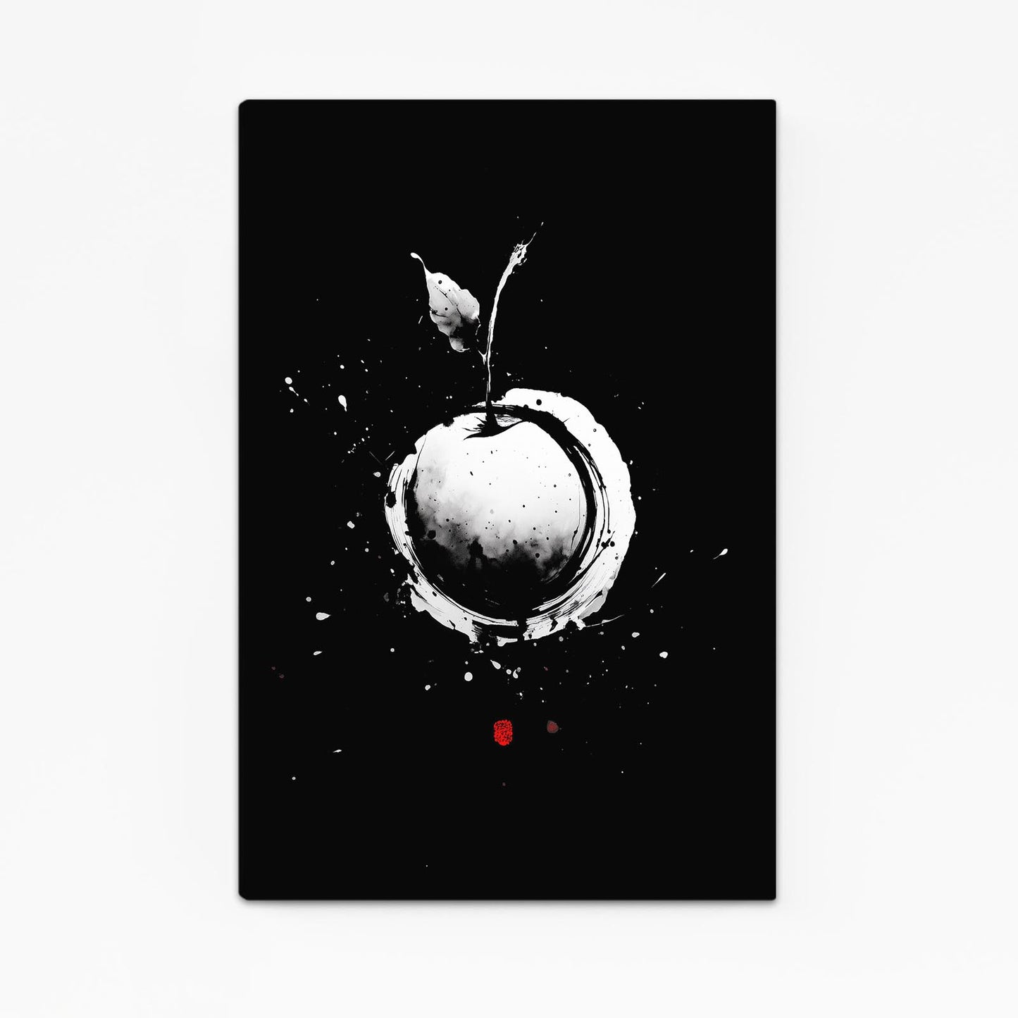 White Ink Splash Apple Wall Decor – white ink splash apple canvas print