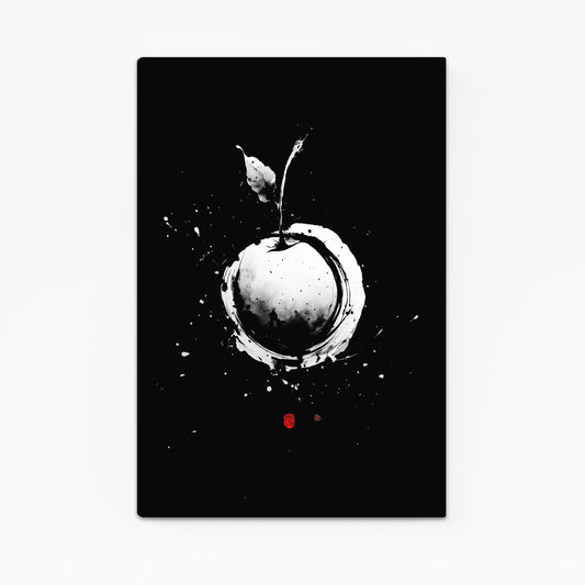 White Ink Splash Apple Wall Decor – white ink splash apple canvas print