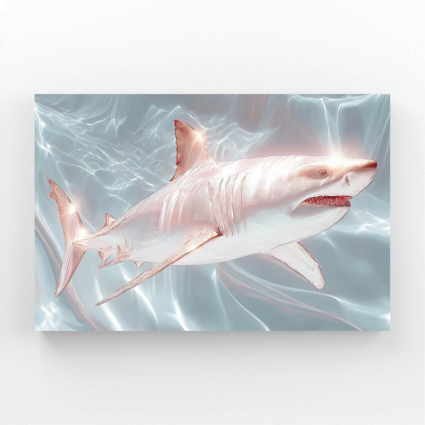White Silk Shark Canvas – white silk shark canvas print