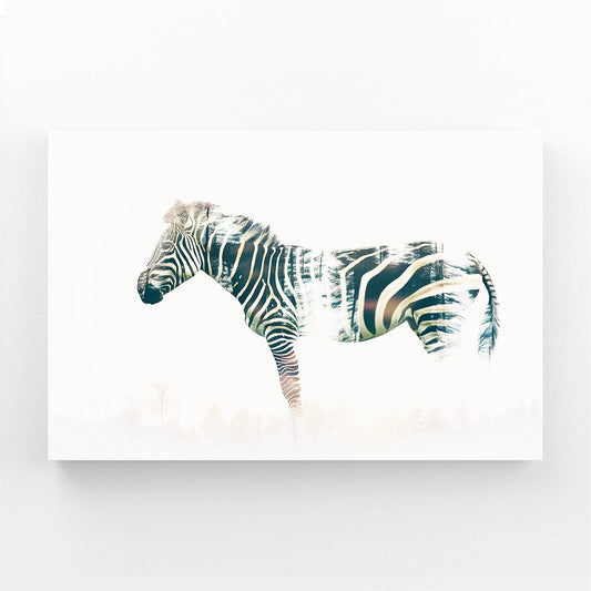 White Zebra Canvas – white canvas print