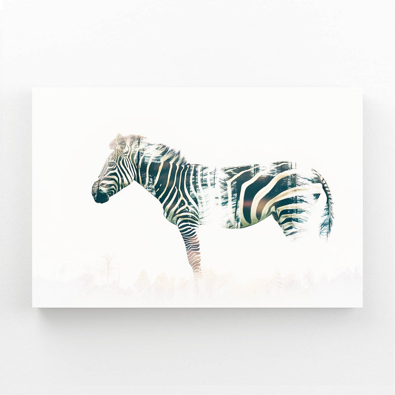 White Zebra Canvas – white canvas print