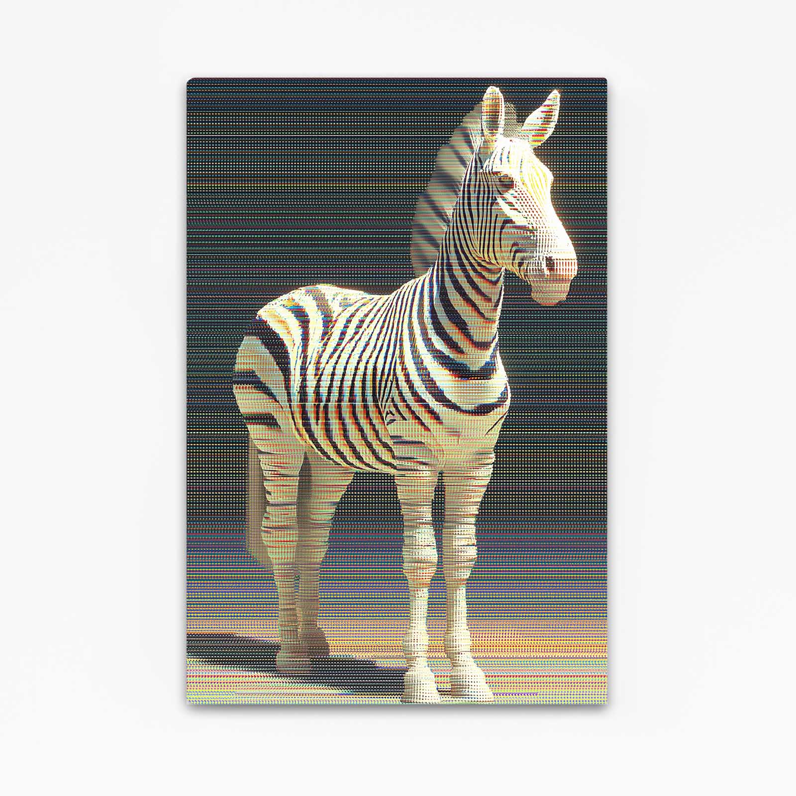 White Zebra Wall Art – white canvas print