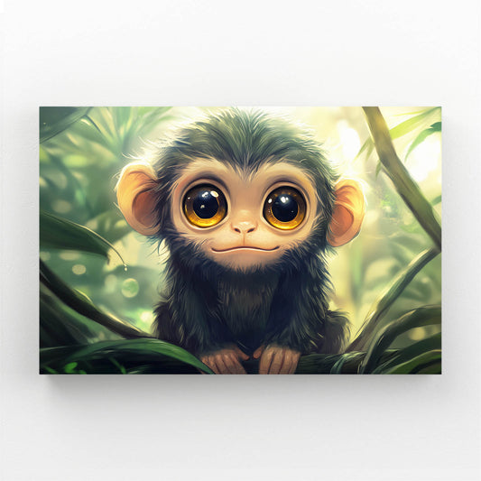 Wide Eyed Baby Monkey Canvas – wide eyed baby monkey canvas print