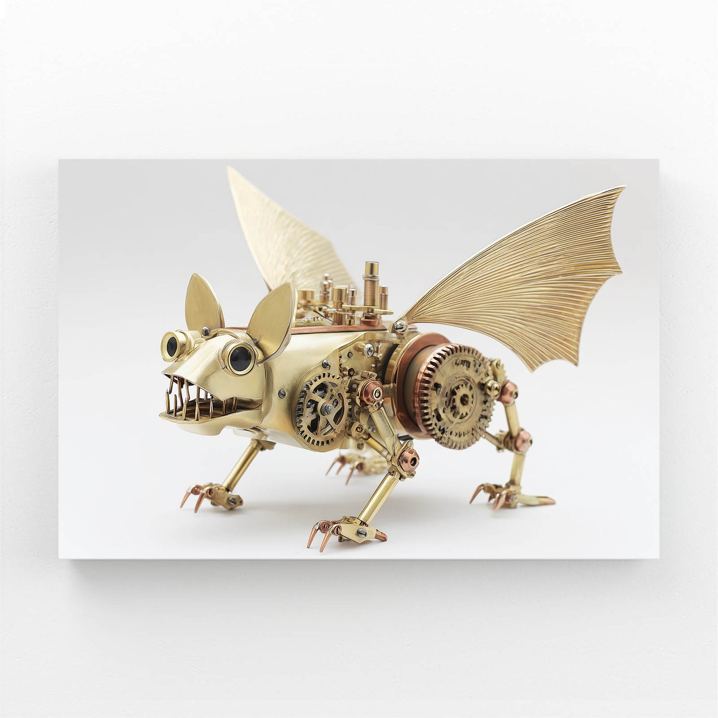 Winged Bone Draco Steampunk Wall Art – winged bone draco steampunk canvas print