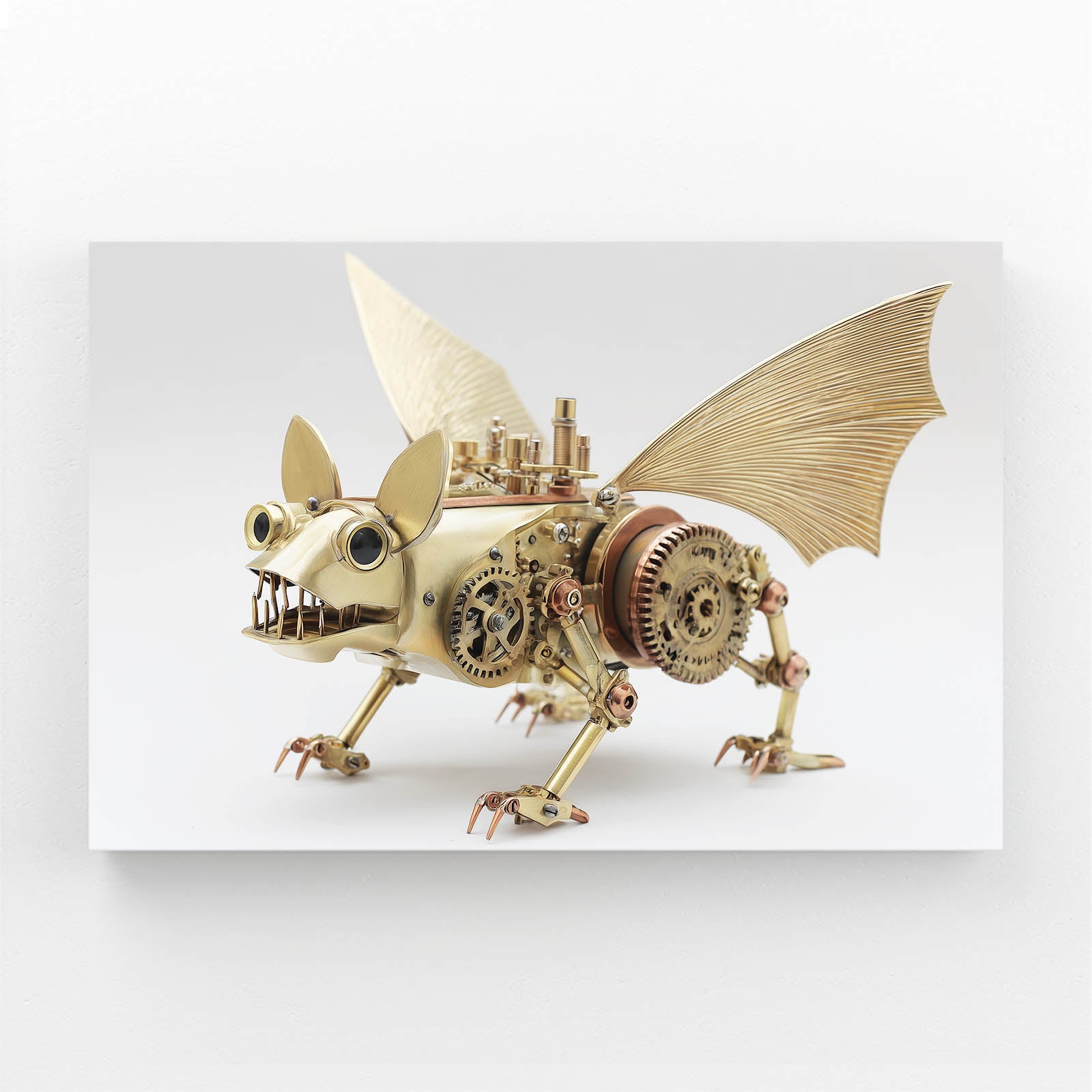 Winged Bone Draco Steampunk Wall Art – winged bone draco steampunk canvas print