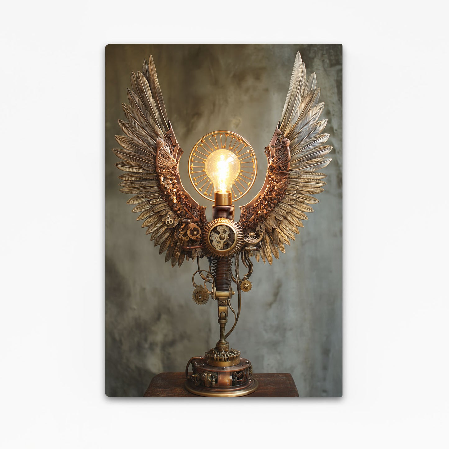 Winged Brass Lamp Steampunk Wall Art – winged brass lamp steampunk canvas print