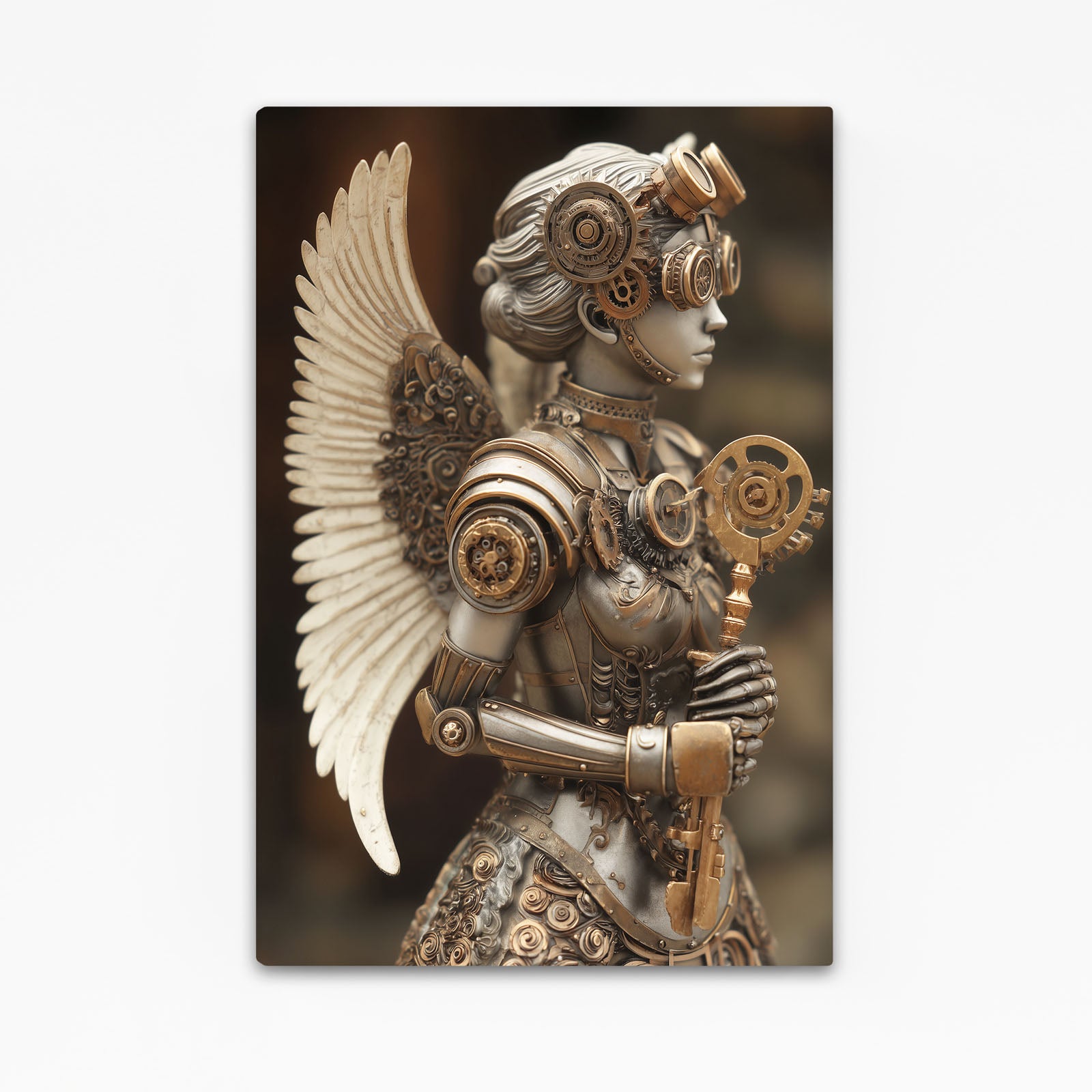 Winged Clockwork Woman Steampunk Wall Decor – winged clockwork woman steampunk canvas print