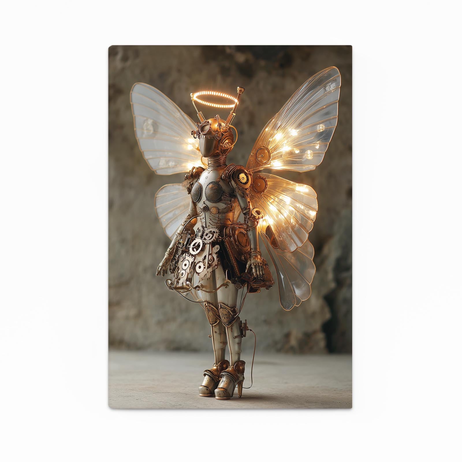 Winged Fairy Automaton Steampunk Art – winged fairy automaton steampunk canvas print