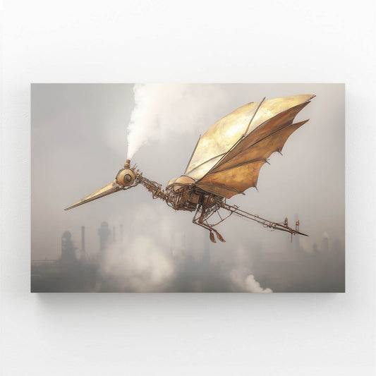 Winged Sky Fish Steampunk Art – winged sky fish steampunk canvas print