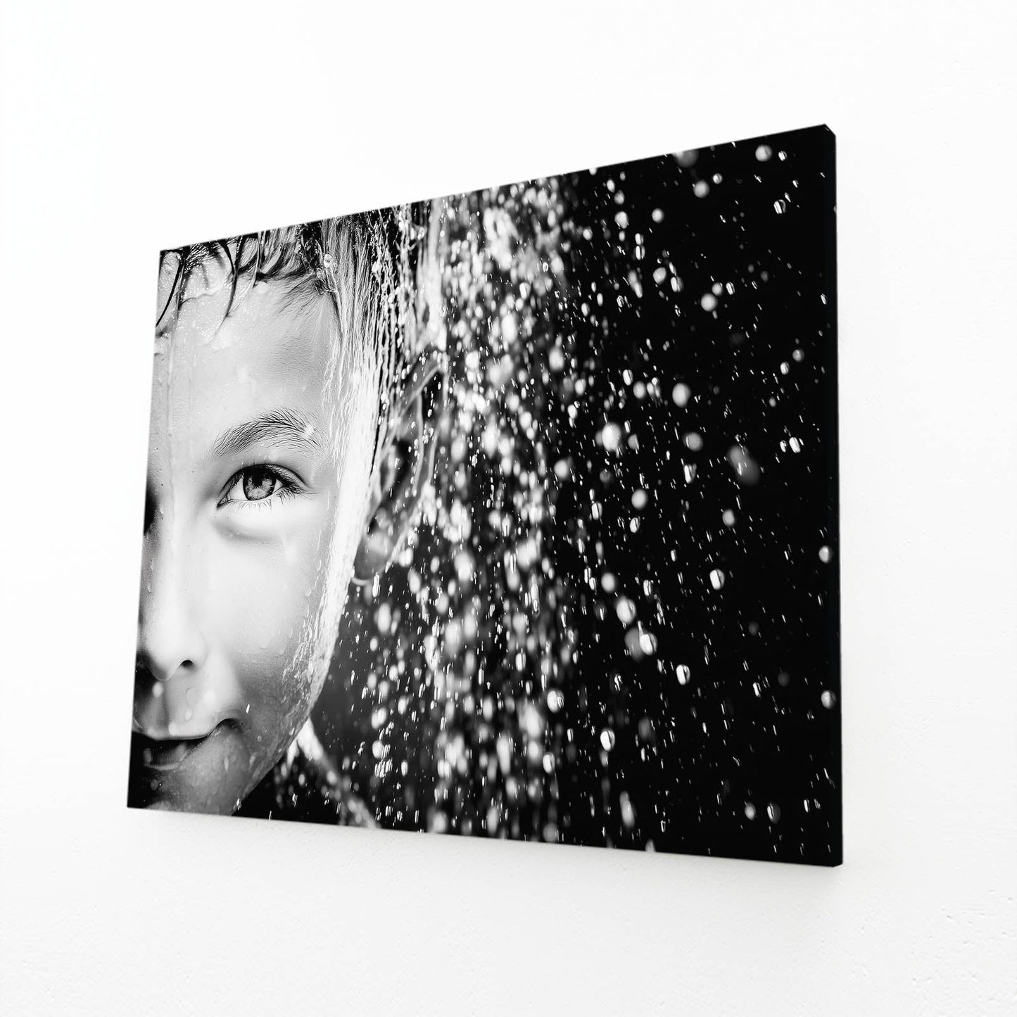 Winter Freckles Photography Canvas – angled canvas view on white background