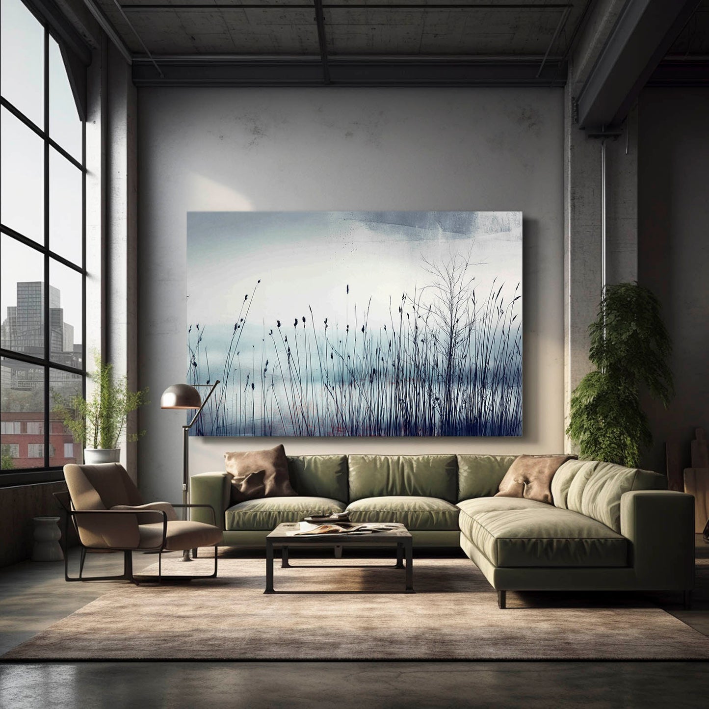 Winter Reeds Photography Wall Art – canvas print, view 3