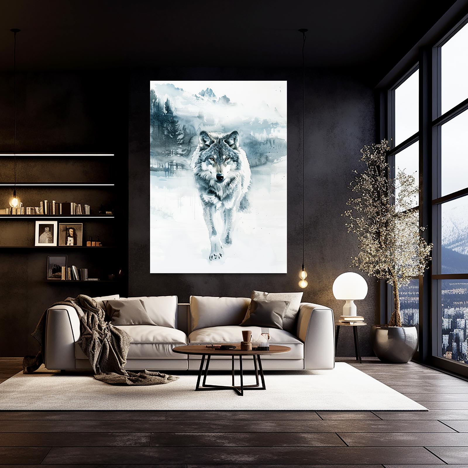 Winter Wolf Attack Art