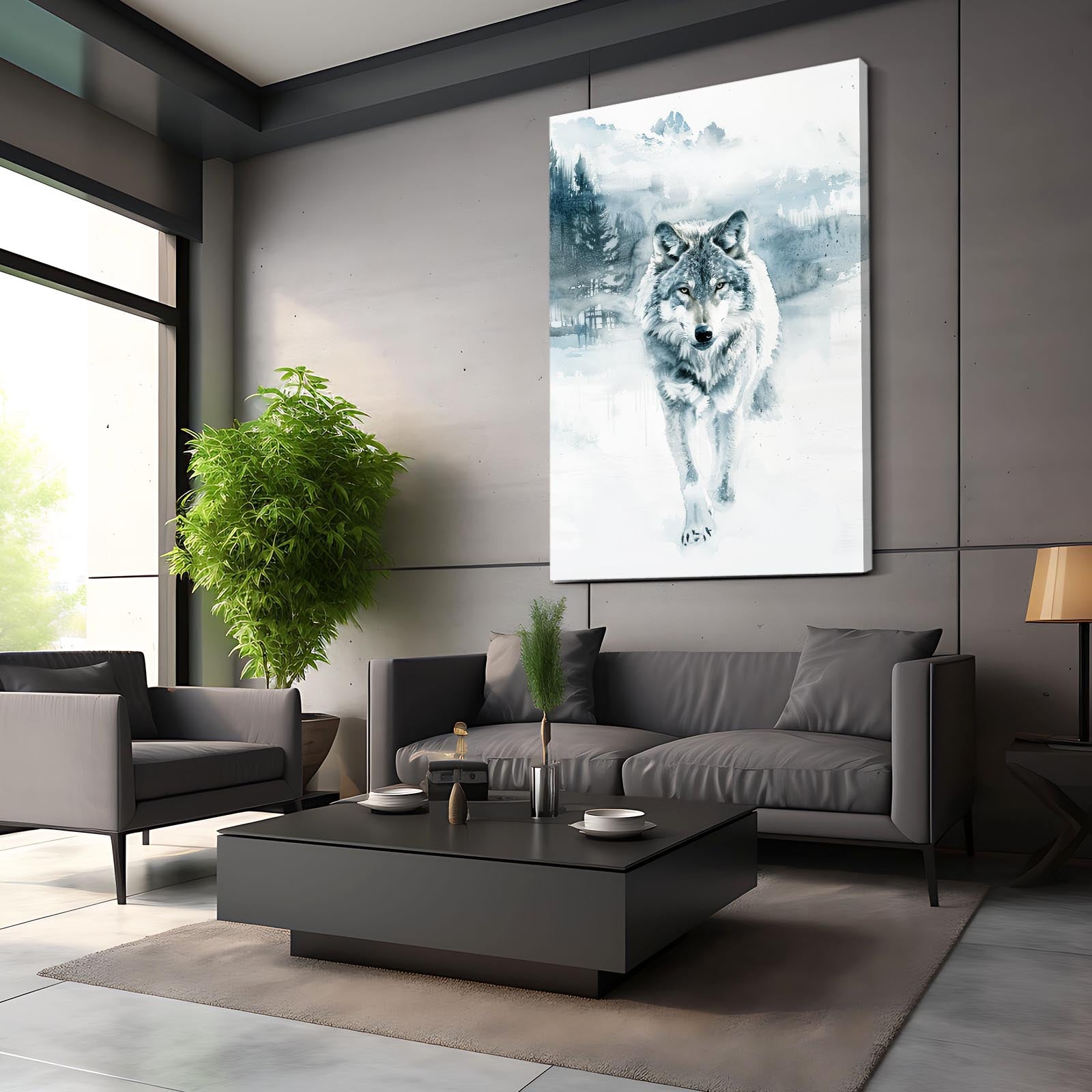 Winter Wolf Attack Art