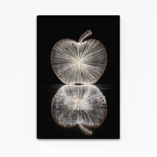Wireframe Light Apple Canvas Art – wireframe light apple canvas print