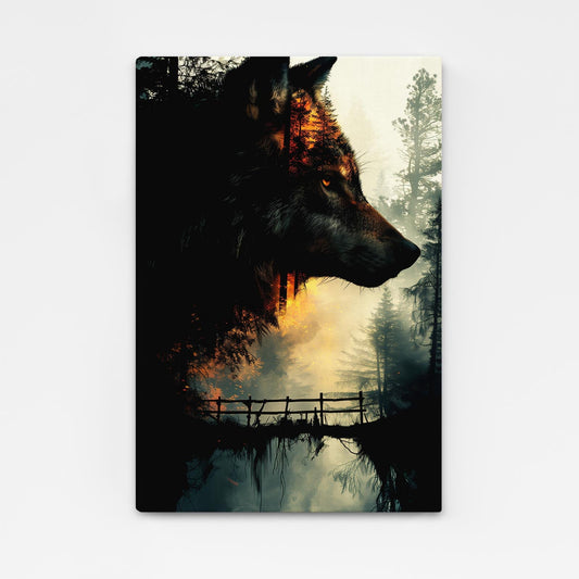 Wolf And Forest Wall Art