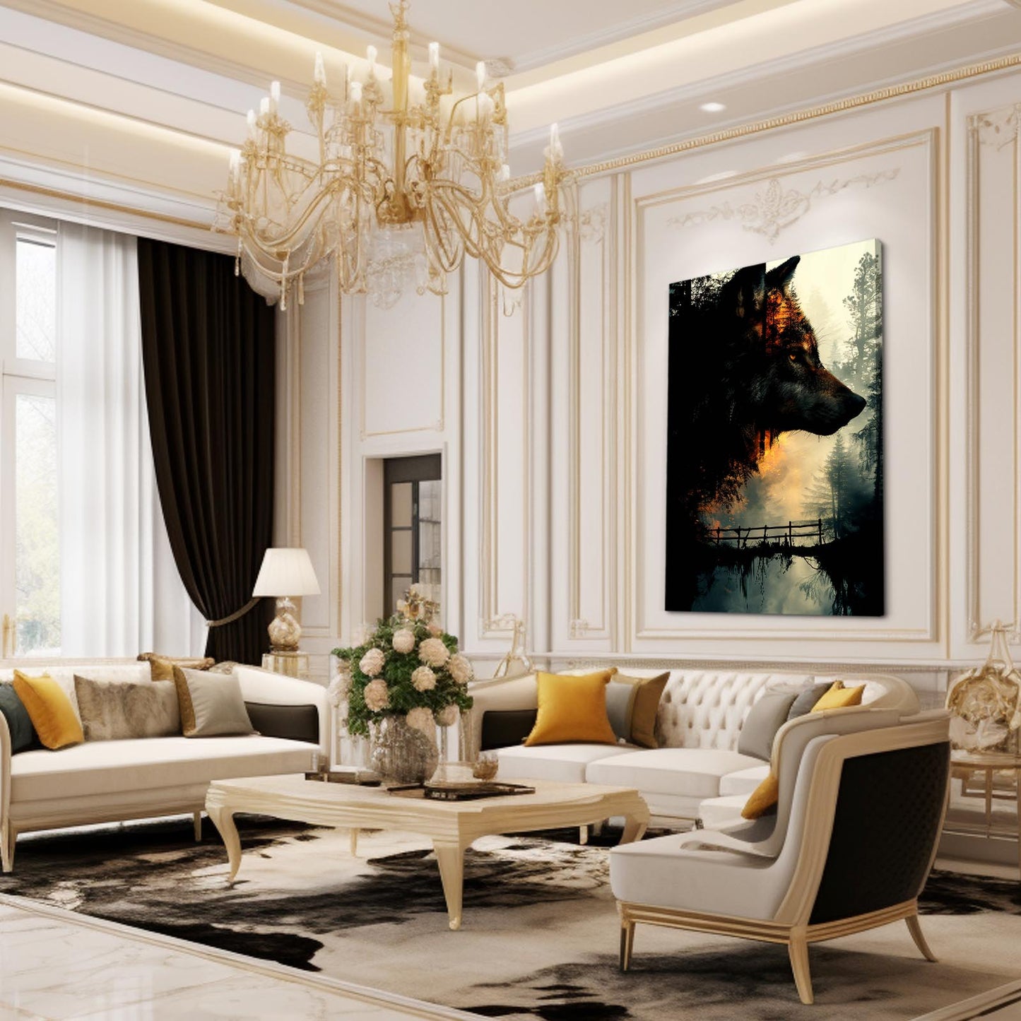 Wolf And Forest Wall Art