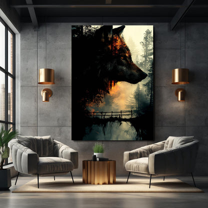 Wolf And Forest Wall Art