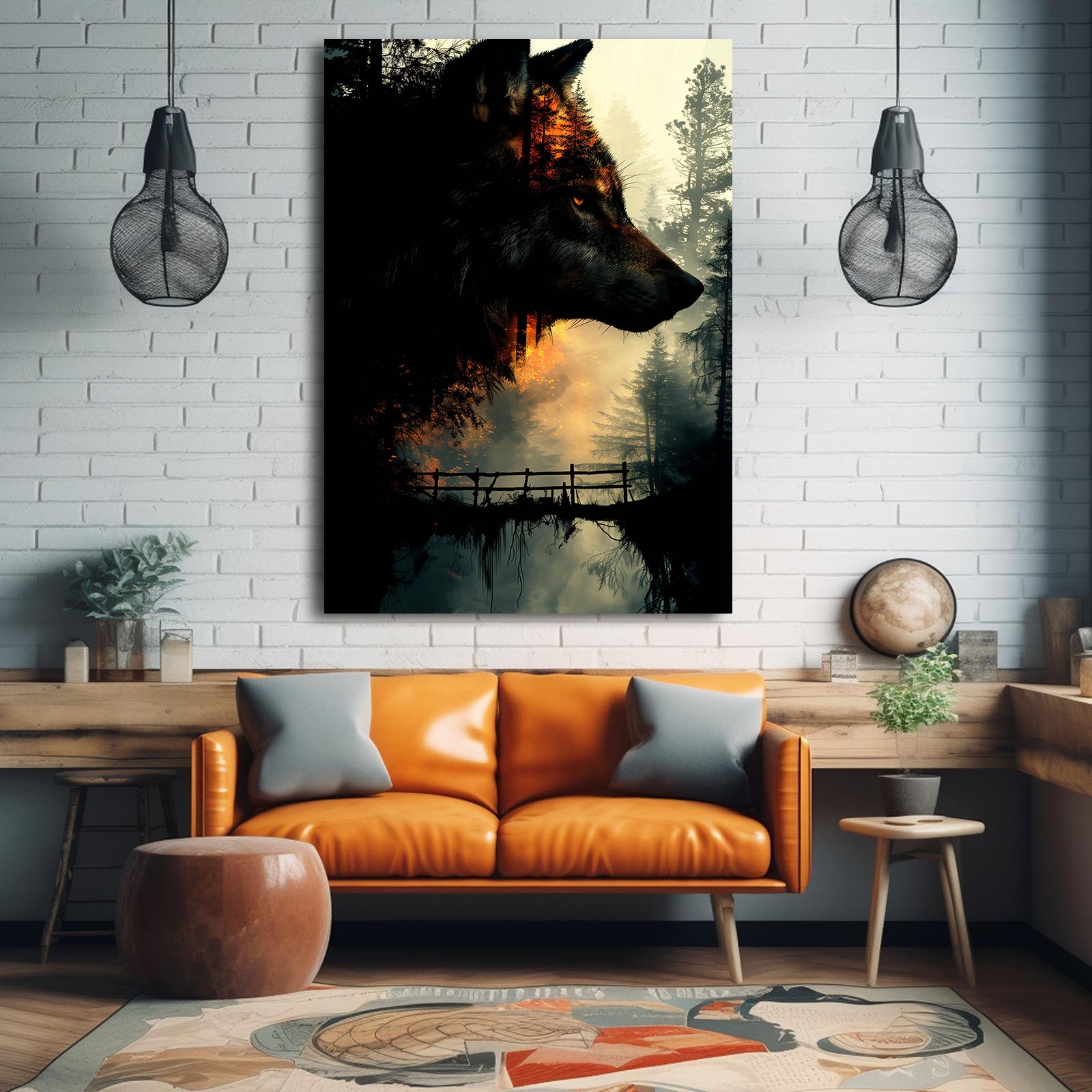 Wolf And Forest Wall Art