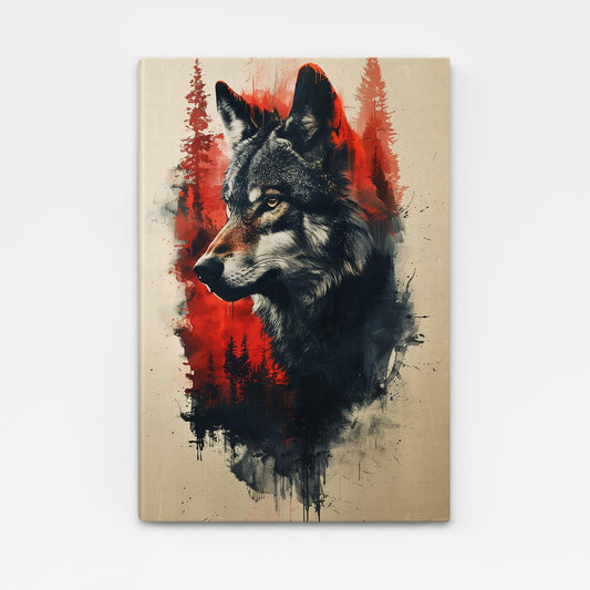 Wolf And Tree Wall Art