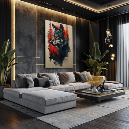 Wolf And Tree Wall Art