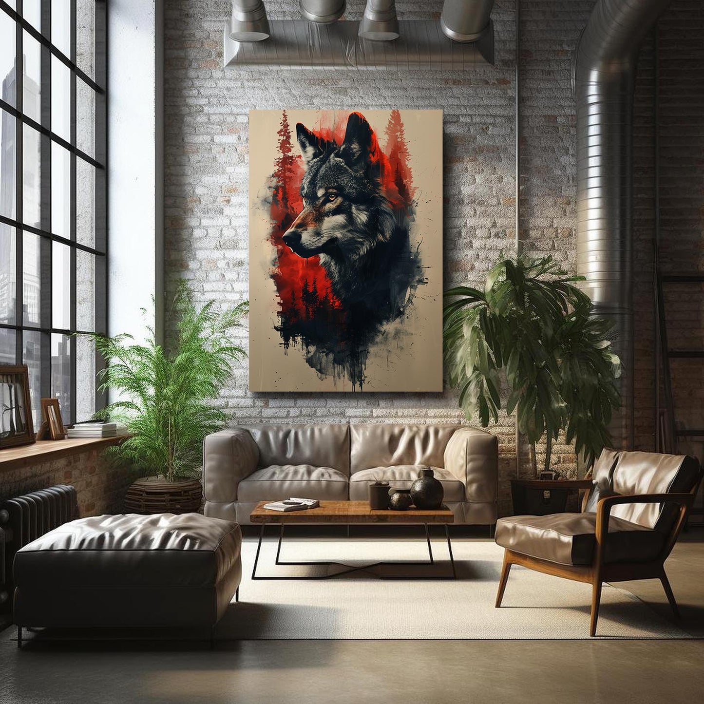 Wolf And Tree Wall Art