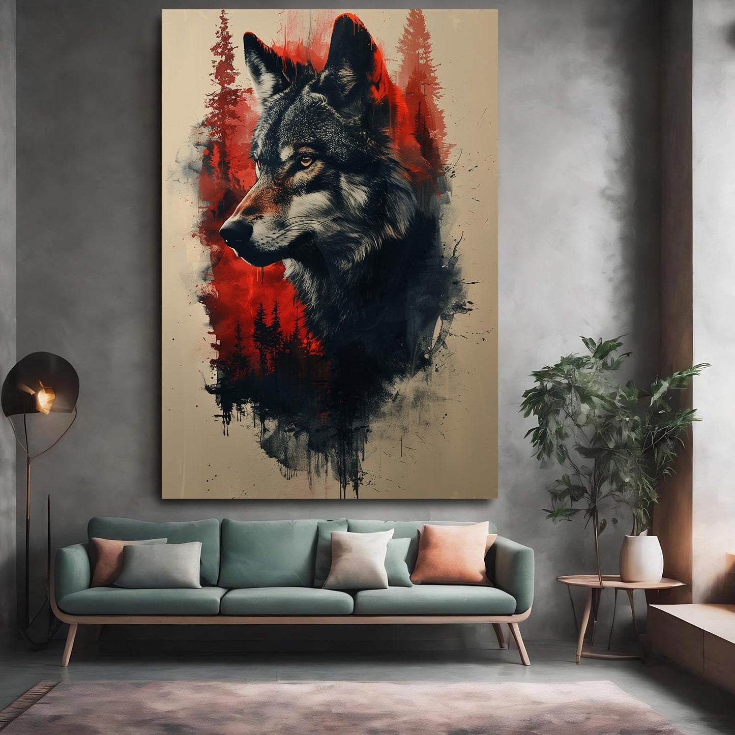 Wolf And Tree Wall Art