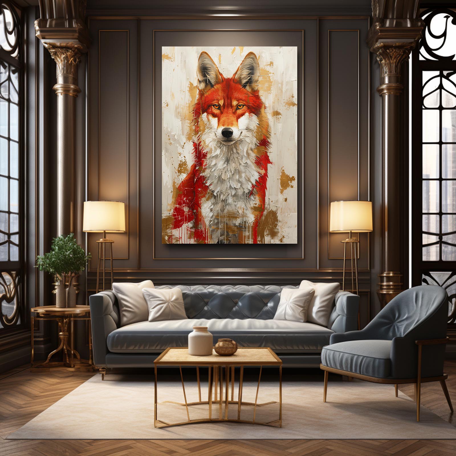 Wolf Art Abstract