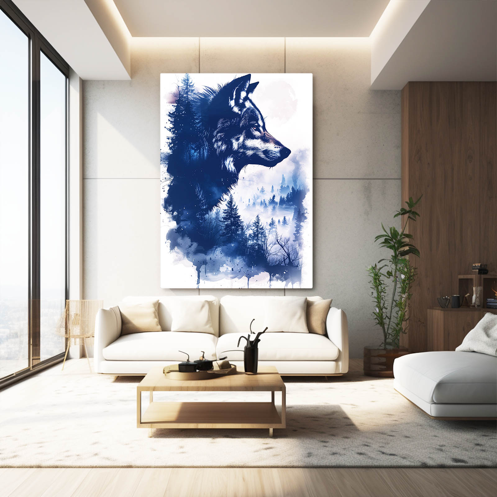 Wolf Art Blue